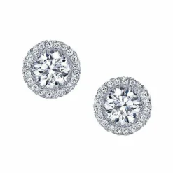 Aaliyah Diamond Halo Studs