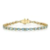 Aquamarine Pear Cut Bracelet