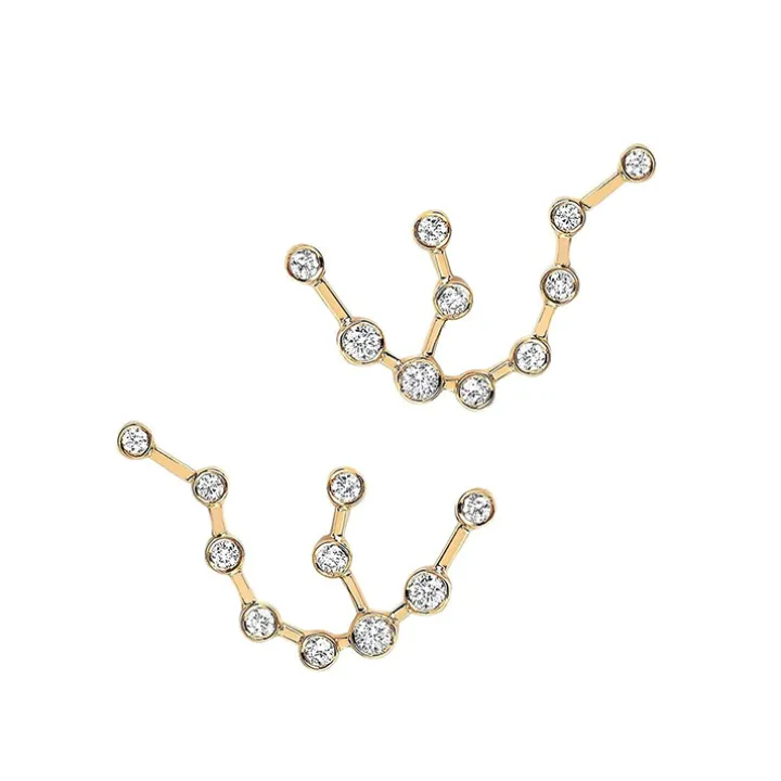 Aquarius Diamond Constellation Studs