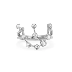 Aquarius Diamond Constellation Ring