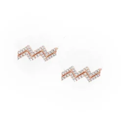 Aquarius Diamond Zodiac Studs
