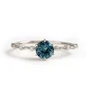 Arielle Teal Sapphire Diamond Ring