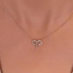 Aries Diamond Zodiac Necklace