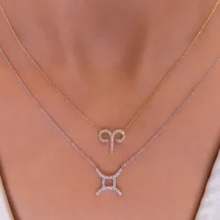 Aries Diamond Zodiac Necklace
