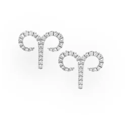 Aries Diamond Zodiac Studs