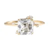 Asscher Fire Fly Lab Grown Engagement Ring