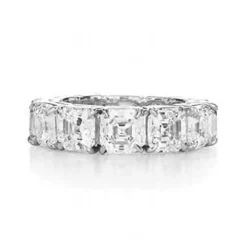 Asscher Wedding Band