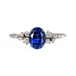 Aurora Blue Sapphire Engagement Ring