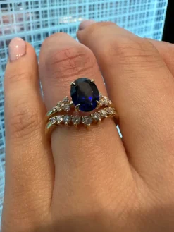 Aurora Blue Sapphire Engagement Ring