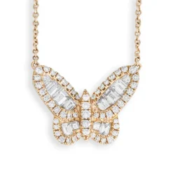 Aurora Diamond Butterfly Necklace