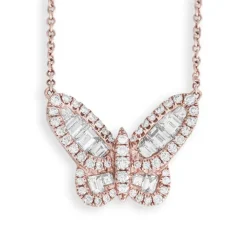 Aurora Diamond Butterfly Necklace