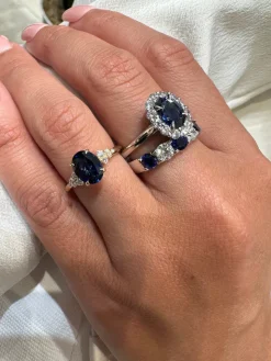 Aurora Lab Grown Blue Sapphire Engagement Ring