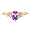 Aurora Lab Grown Purple Sapphire Engagement Ring