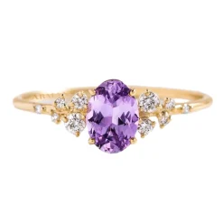 Aurora Lab Grown Purple Sapphire Engagement Ring