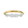Ava Pear and Round Diamond Eternity Band
