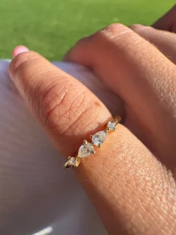 Ava Pear and Round Diamond Eternity Band