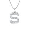 Baguette Diamond Initial Pendant