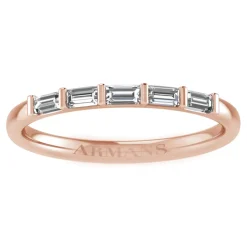 Baguette Half Diamond Band