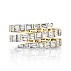 Baguette Spiral Diamond Ring