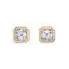 Bezel Set Asscher Diamond Studs