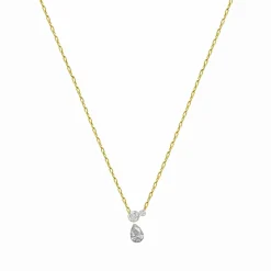 Bezel Set Diamond Dangle Necklace