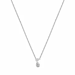 Bezel Set Diamond Dangle Necklace