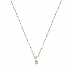 Bezel Set Diamond Dangle Necklace