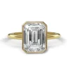 Bezel Set Emerald Engagement Ring