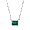 Bezel Set Green Emerald Pendant
