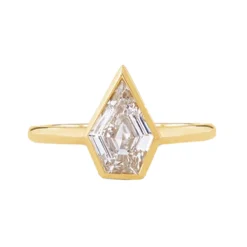 Bezel Set Kite Diamond Lab Engagement Ring