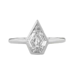 Bezel Set Kite Diamond Lab Engagement Ring