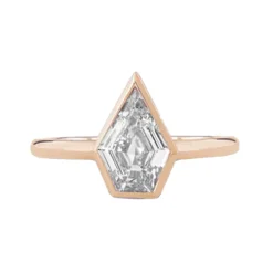 Bezel Set Kite Diamond Lab Engagement Ring