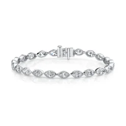 Bezel Set Marquise Diamond Tennis Bracelet