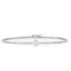 Bezel Set Pear Diamond Tennis Bracelet