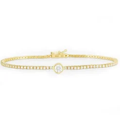 Bezel Set Round Diamond Tennis Bracelet