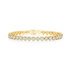 Bezel Set Round Lab Grown Diamond Tennis Bracelet