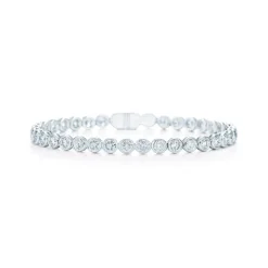 Bezel Set Round Lab Grown Diamond Tennis Bracelet