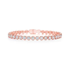 Bezel Set Round Lab Grown Diamond Tennis Bracelet