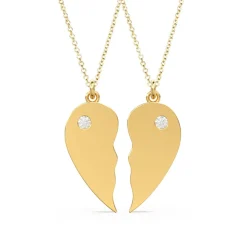 BFF Matching Heart Necklace
