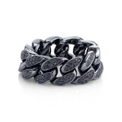 Black Diamond Link Ring