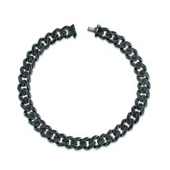 Black Pavé Diamond Chain Bracelet