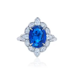Blue Rose Sapphire Engagement Ring