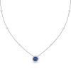Blue Sapphire Airlie Diamond Cluster Necklace