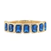 Blue Sapphire Bezel Band