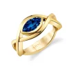 Blue Sapphire Evil Eye Intertwine Ring