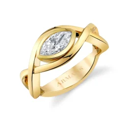 Blue Sapphire Evil Eye Intertwine Ring