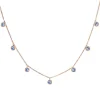Blue Sapphire Orbit Drop Necklace