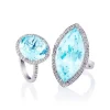 Blue Topaz Diamond Ring