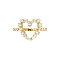 Bubble Diamond Heart Ring