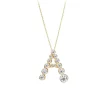 Bubble Diamond Initial Necklace